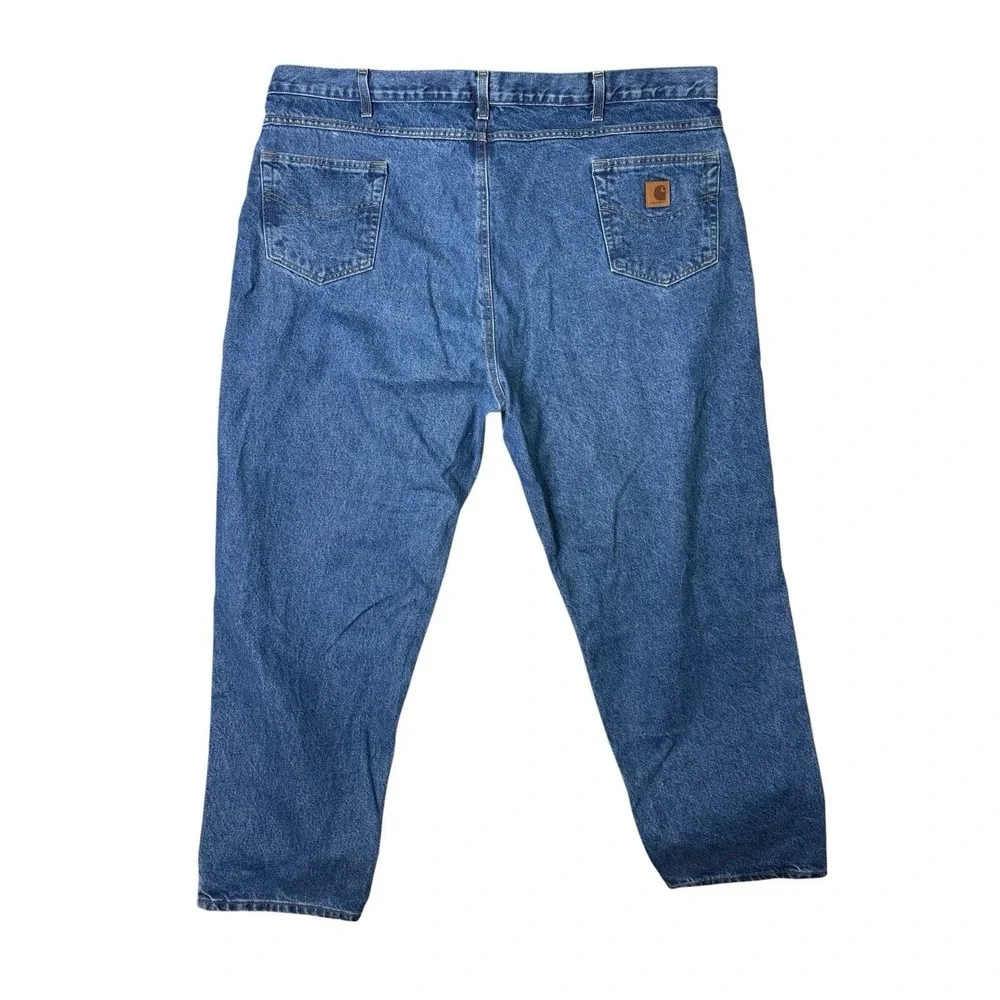 Mens Carhartt Straight Leg Relaxed Fit Jeans Pants Vtg Grandpa Big 48 x 30